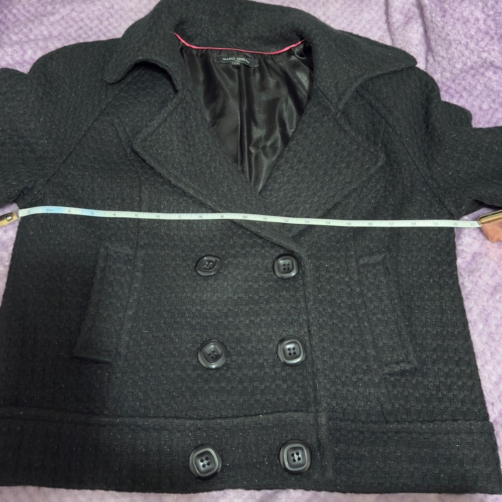 Mario Serrani Women's Black Double-Breasted Jacket - Picture 8 of 8